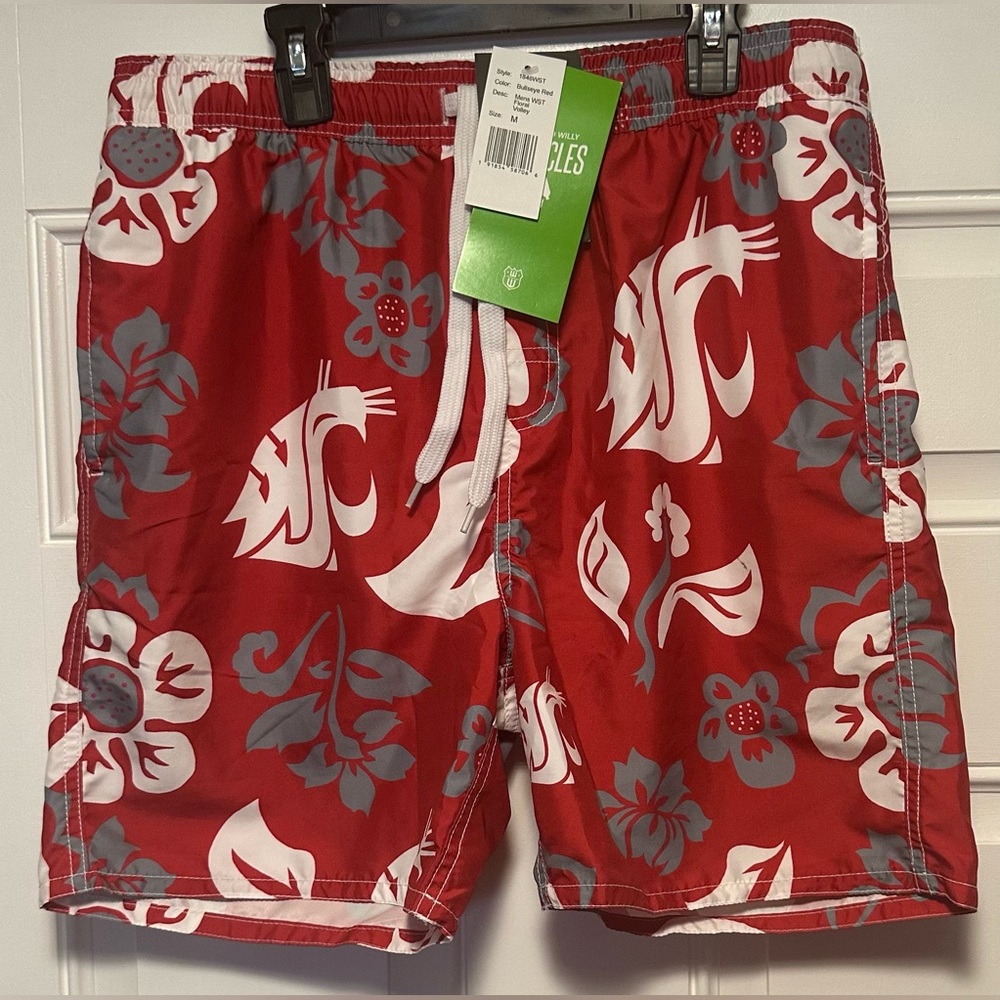 Washington State men’s medium Wes and Willy swim shorts- nwt